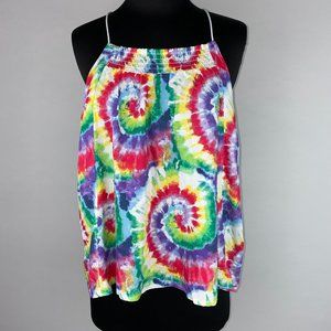 No Boundaries Juniors L (11-13) Tie Dye Rayon Tank Top NWT Festival Boho Hippie